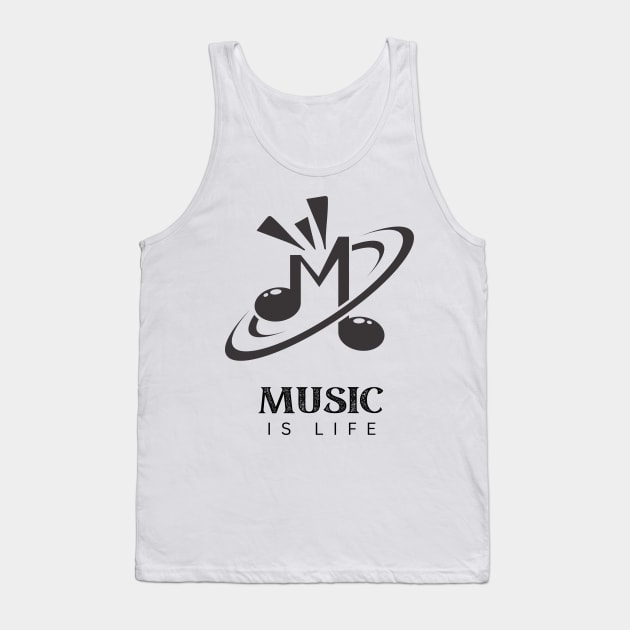 Music Is Life Tank Top by A&A